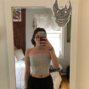 striped hollister tube top